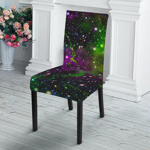 Abstract Dark Galaxy Space Print Dining Chair Slipcover