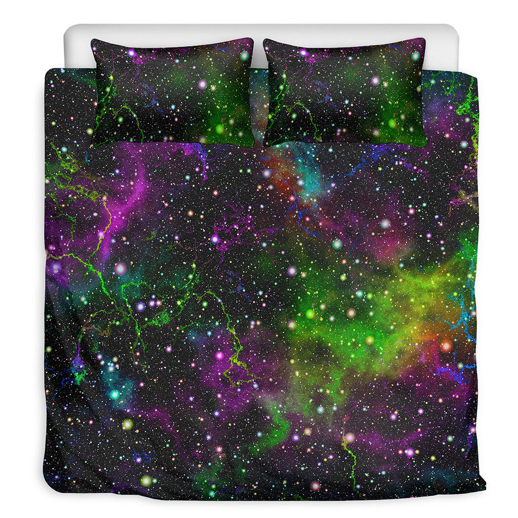 Abstract Dark Galaxy Space Print Duvet Cover Bedding Set