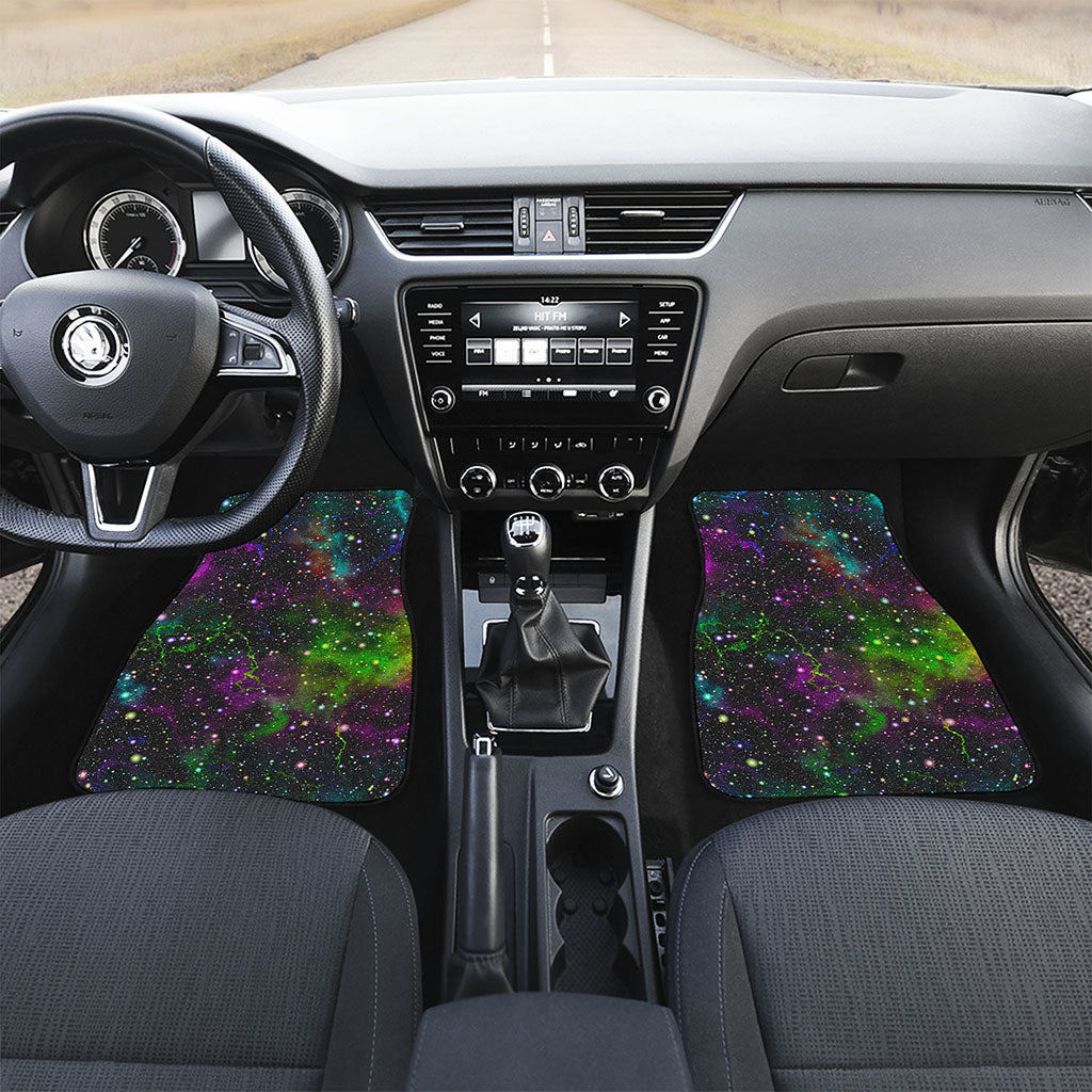 Abstract Dark Galaxy Space Print Front and Back Car Floor Mats