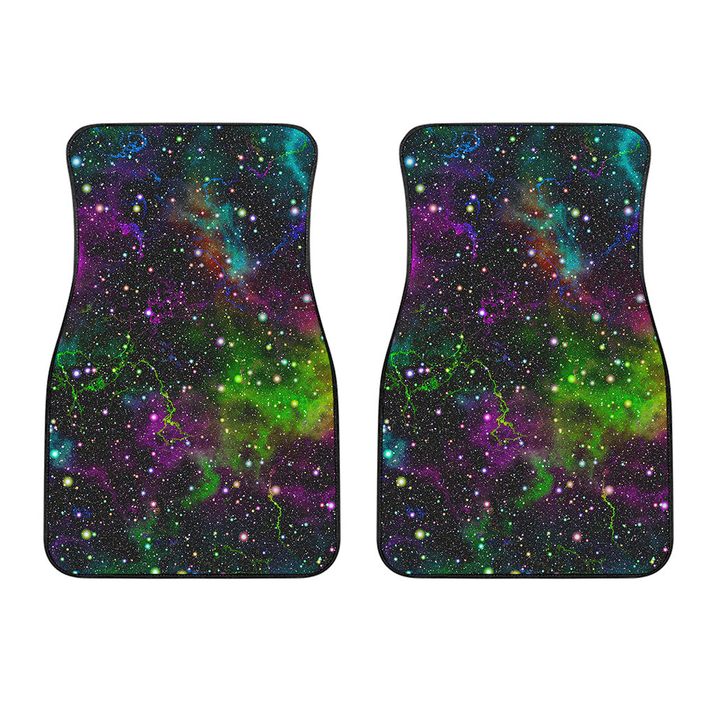 Abstract Dark Galaxy Space Print Front Car Floor Mats