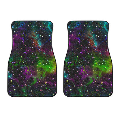 Abstract Dark Galaxy Space Print Front Car Floor Mats