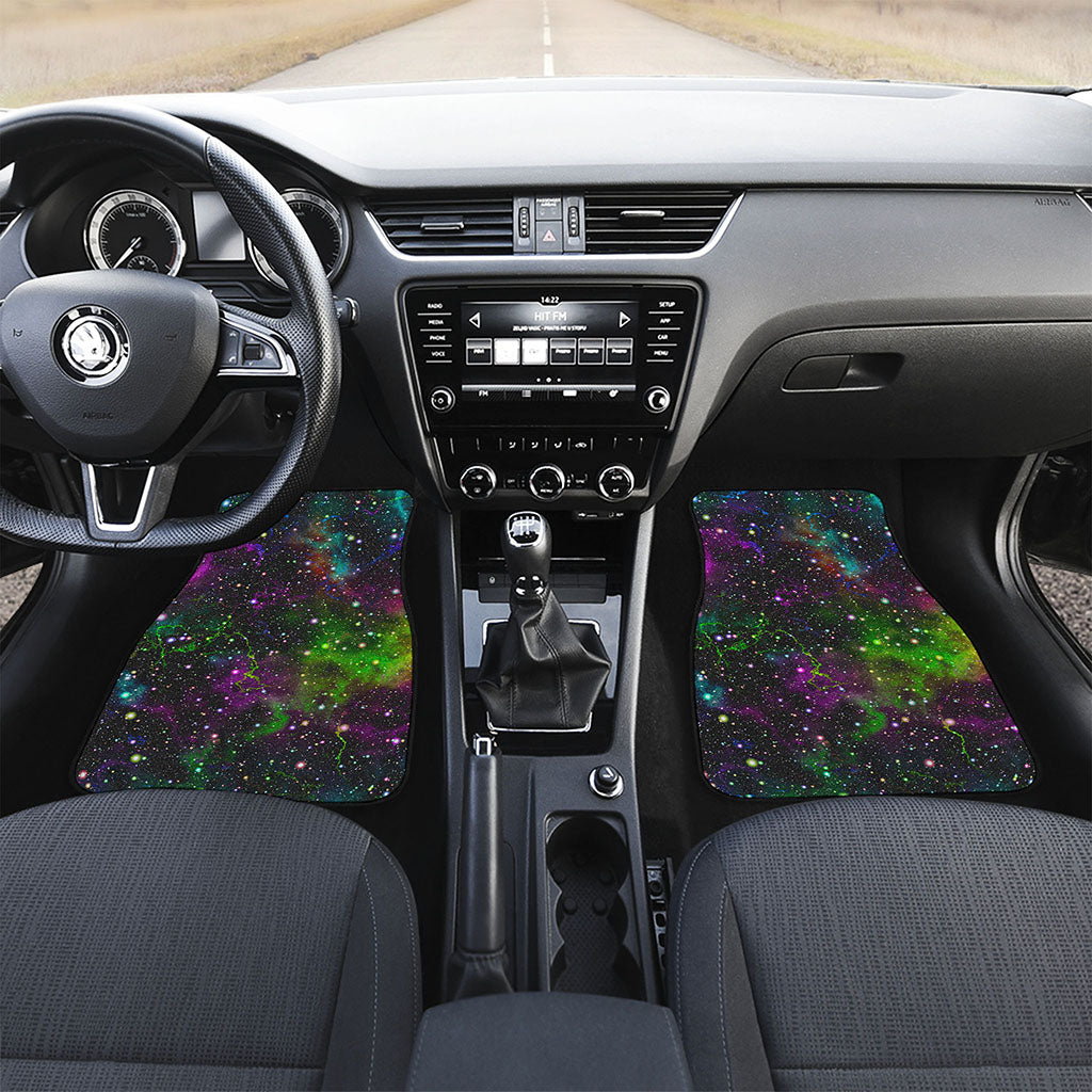Abstract Dark Galaxy Space Print Front Car Floor Mats