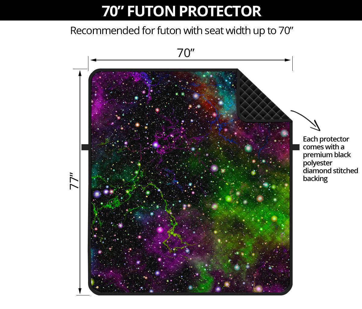 Abstract Dark Galaxy Space Print Futon Protector