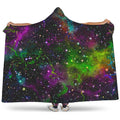 Abstract Dark Galaxy Space Print Hooded Blanket