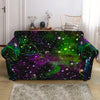 Abstract Dark Galaxy Space Print Loveseat Slipcover