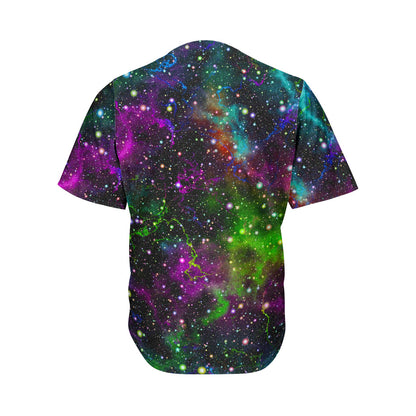 Abstract Dark Galaxy Space Print Men's Baseball Jersey