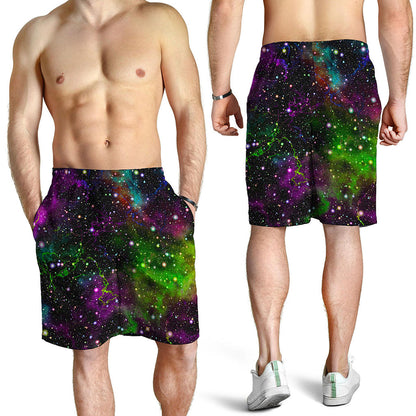 Abstract Dark Galaxy Space Print Men's Shorts