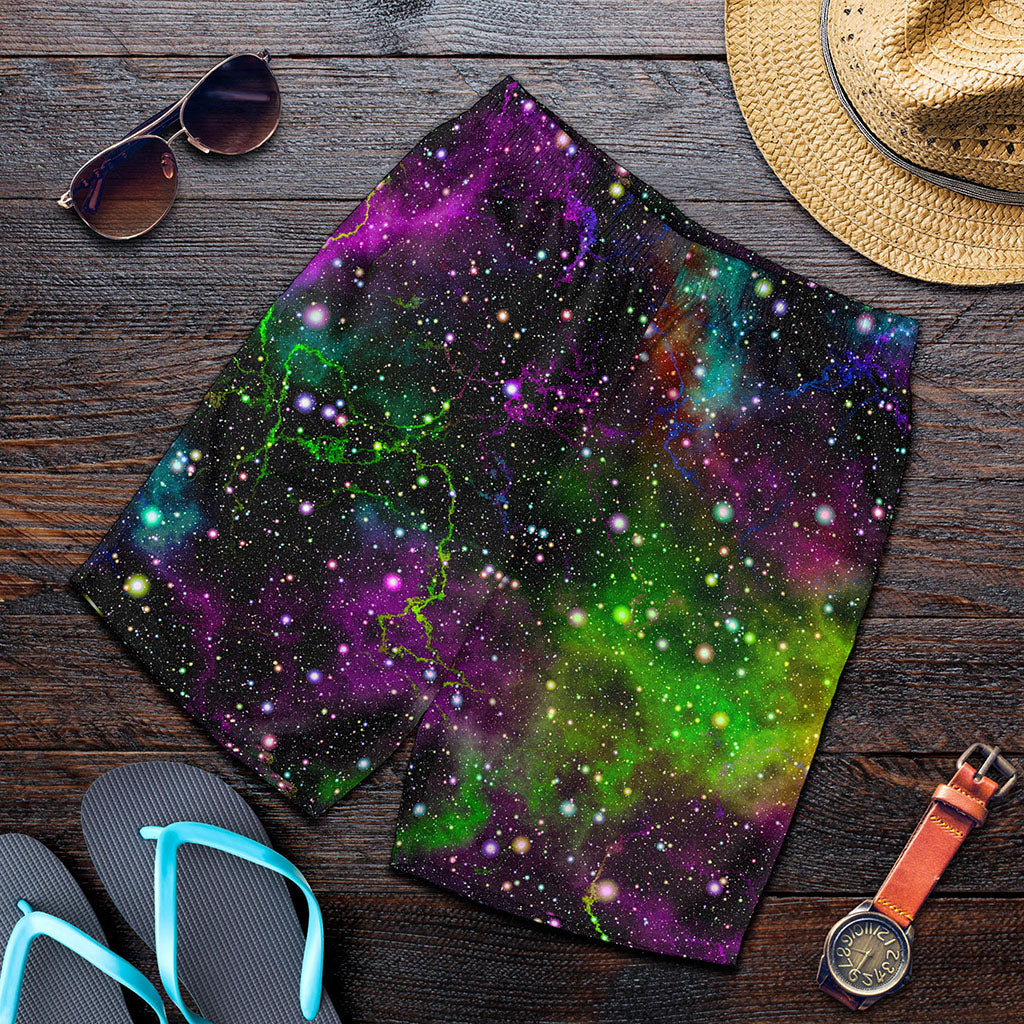 Abstract Dark Galaxy Space Print Men's Shorts