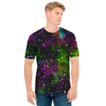 Abstract Dark Galaxy Space Print Men's T-Shirt
