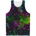 Abstract Dark Galaxy Space Print Men's Tank Top