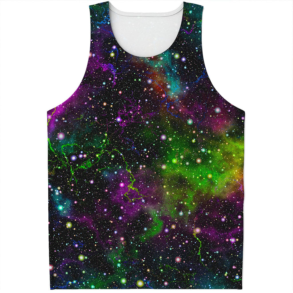 Abstract Dark Galaxy Space Print Men's Tank Top