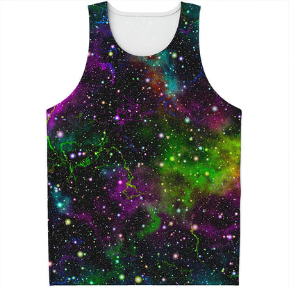 Abstract Dark Galaxy Space Print Men's Tank Top