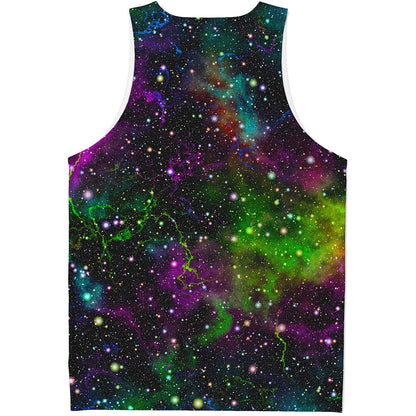 Abstract Dark Galaxy Space Print Men's Tank Top