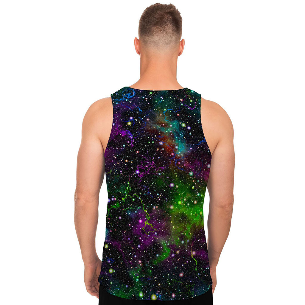 Abstract Dark Galaxy Space Print Men's Tank Top