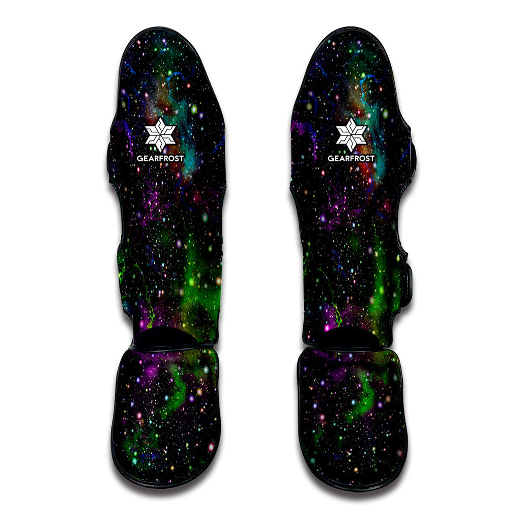 Abstract Dark Galaxy Space Print Muay Thai Shin Guard