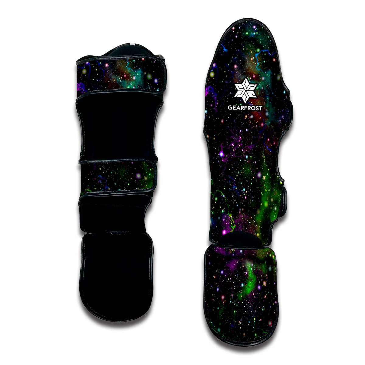 Abstract Dark Galaxy Space Print Muay Thai Shin Guard