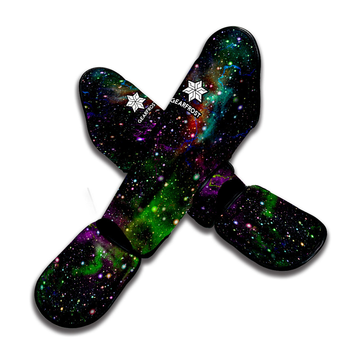 Abstract Dark Galaxy Space Print Muay Thai Shin Guard