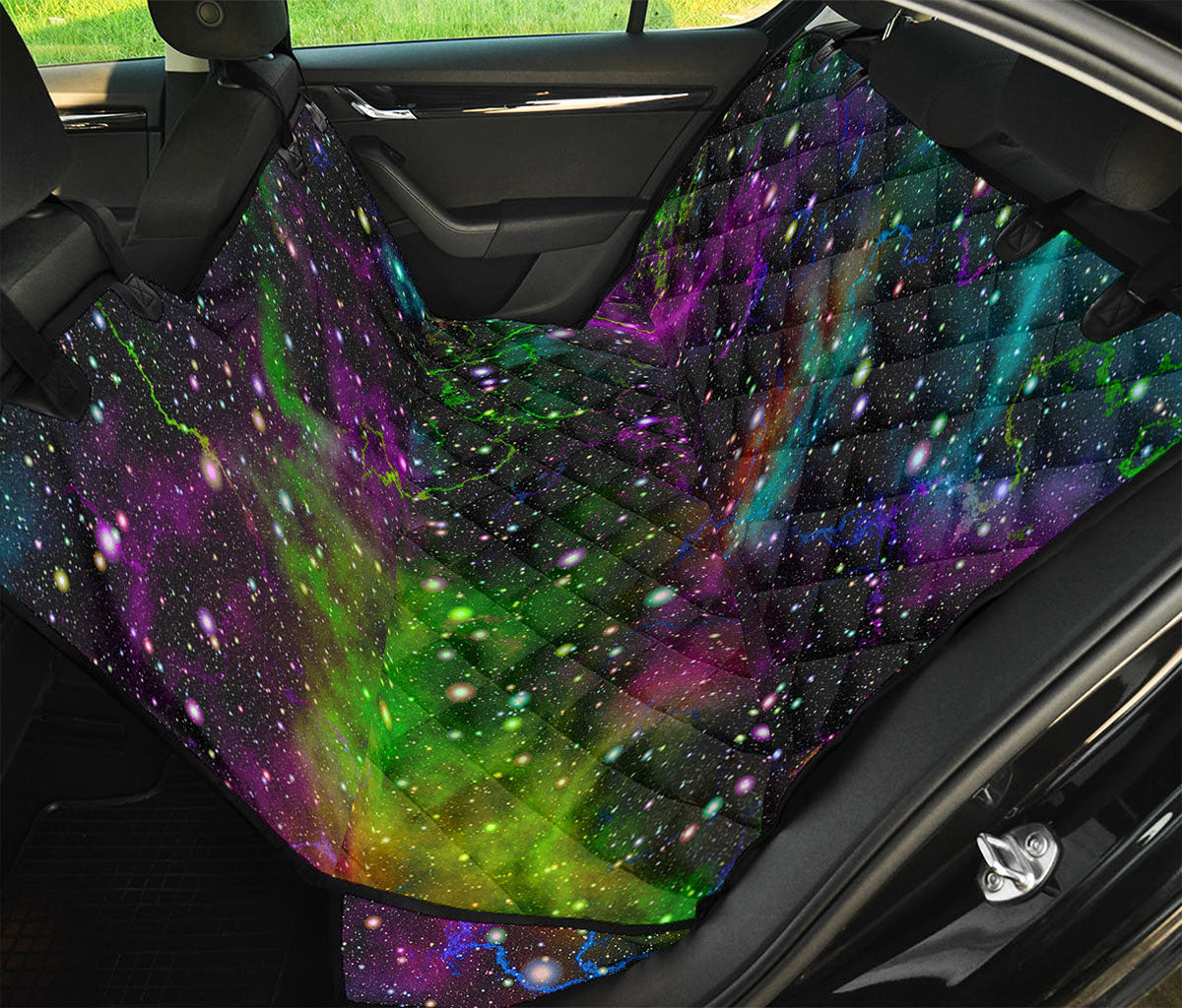 Abstract Dark Galaxy Space Print Pet Car Back Seat Cover