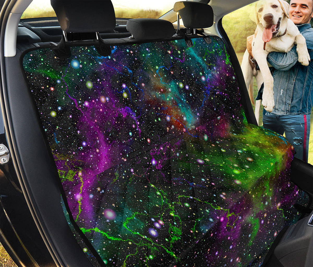 Abstract Dark Galaxy Space Print Pet Car Back Seat Cover