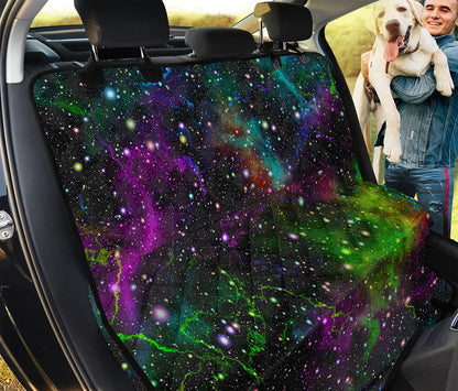 Abstract Dark Galaxy Space Print Pet Car Back Seat Cover