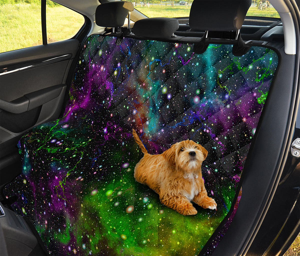 Abstract Dark Galaxy Space Print Pet Car Back Seat Cover