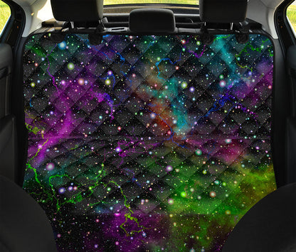Abstract Dark Galaxy Space Print Pet Car Back Seat Cover