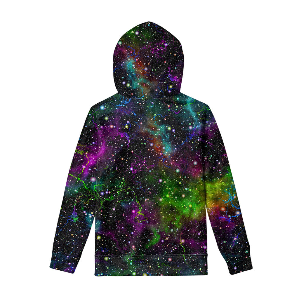 Abstract Dark Galaxy Space Print Pullover Hoodie
