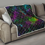 Abstract Dark Galaxy Space Print Quilt