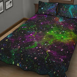 Abstract Dark Galaxy Space Print Quilt Bed Set