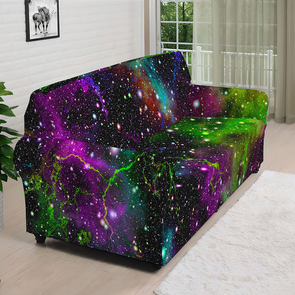 Abstract Dark Galaxy Space Print Sofa Cover