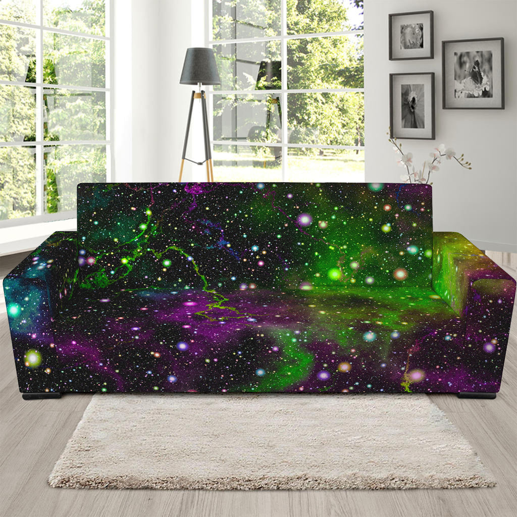 Abstract Dark Galaxy Space Print Sofa Slipcover