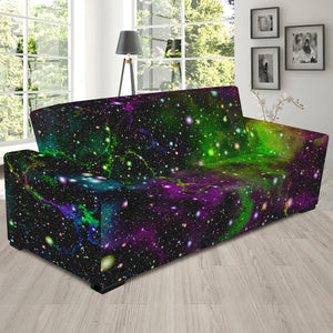 Abstract Dark Galaxy Space Print Sofa Slipcover