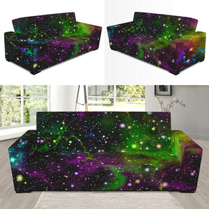 Abstract Dark Galaxy Space Print Sofa Slipcover