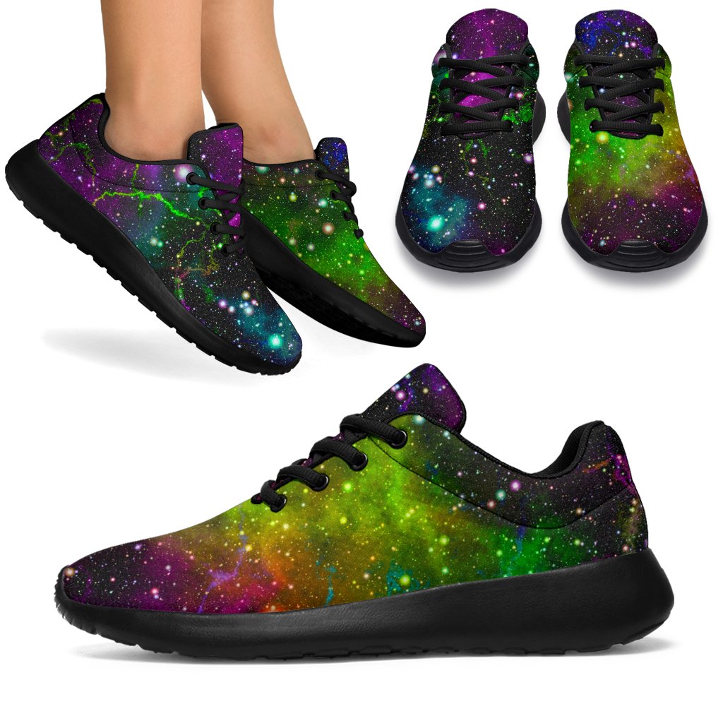 Abstract Dark Galaxy Space Print Sport Shoes GearFrost