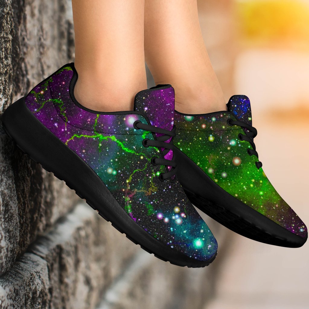 Abstract Dark Galaxy Space Print Sport Shoes GearFrost