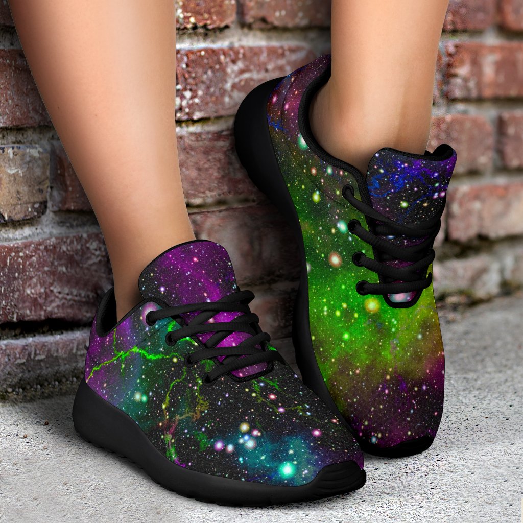 Abstract Dark Galaxy Space Print Sport Shoes GearFrost