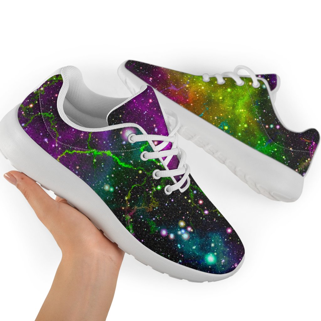 Abstract Dark Galaxy Space Print Sport Shoes GearFrost