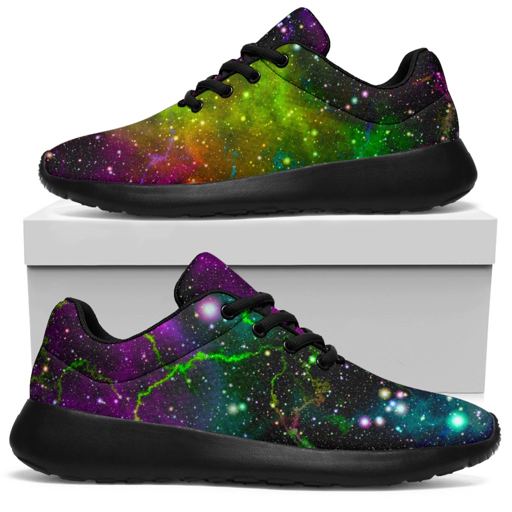 Abstract Dark Galaxy Space Print Sport Shoes GearFrost