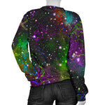 Abstract Dark Galaxy Space Print Women's Crewneck Sweatshirt GearFrost