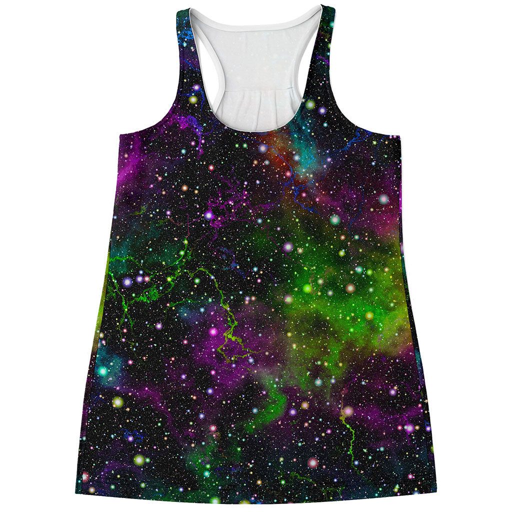 Abstract Dark Galaxy Space Print Women's Racerback Tank Top