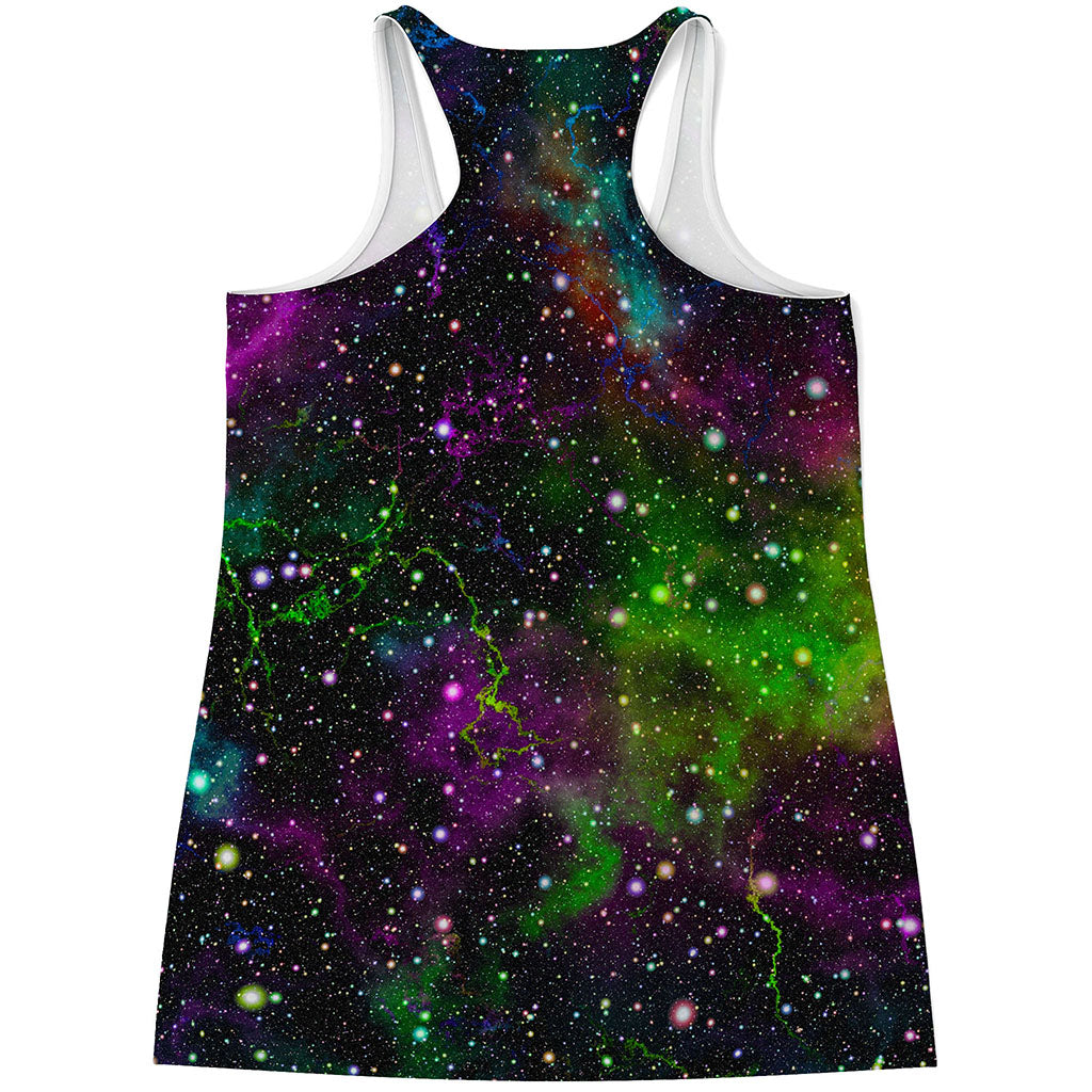 Abstract Dark Galaxy Space Print Women's Racerback Tank Top