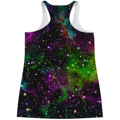 Abstract Dark Galaxy Space Print Women's Racerback Tank Top