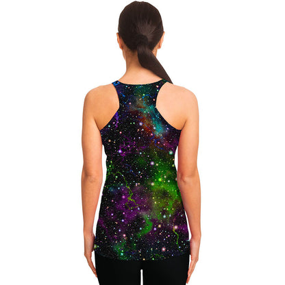 Abstract Dark Galaxy Space Print Women's Racerback Tank Top