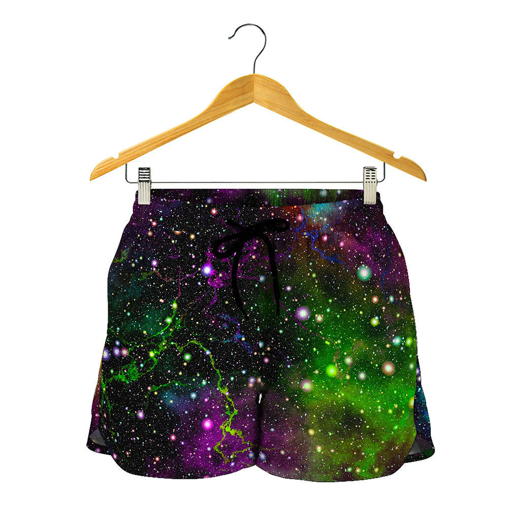 Abstract Dark Galaxy Space Print Women's Shorts