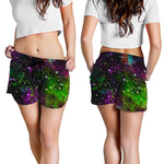 Abstract Dark Galaxy Space Print Women's Shorts