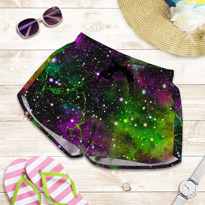 Abstract Dark Galaxy Space Print Women's Shorts