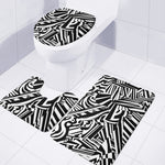 Abstract Dazzle Pattern Print 3 Piece Bath Mat Set