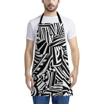 Abstract Dazzle Pattern Print Apron