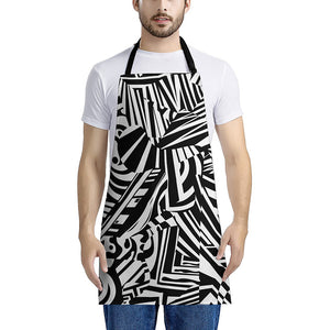 Abstract Dazzle Pattern Print Apron