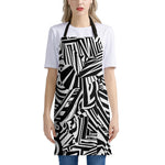 Abstract Dazzle Pattern Print Apron